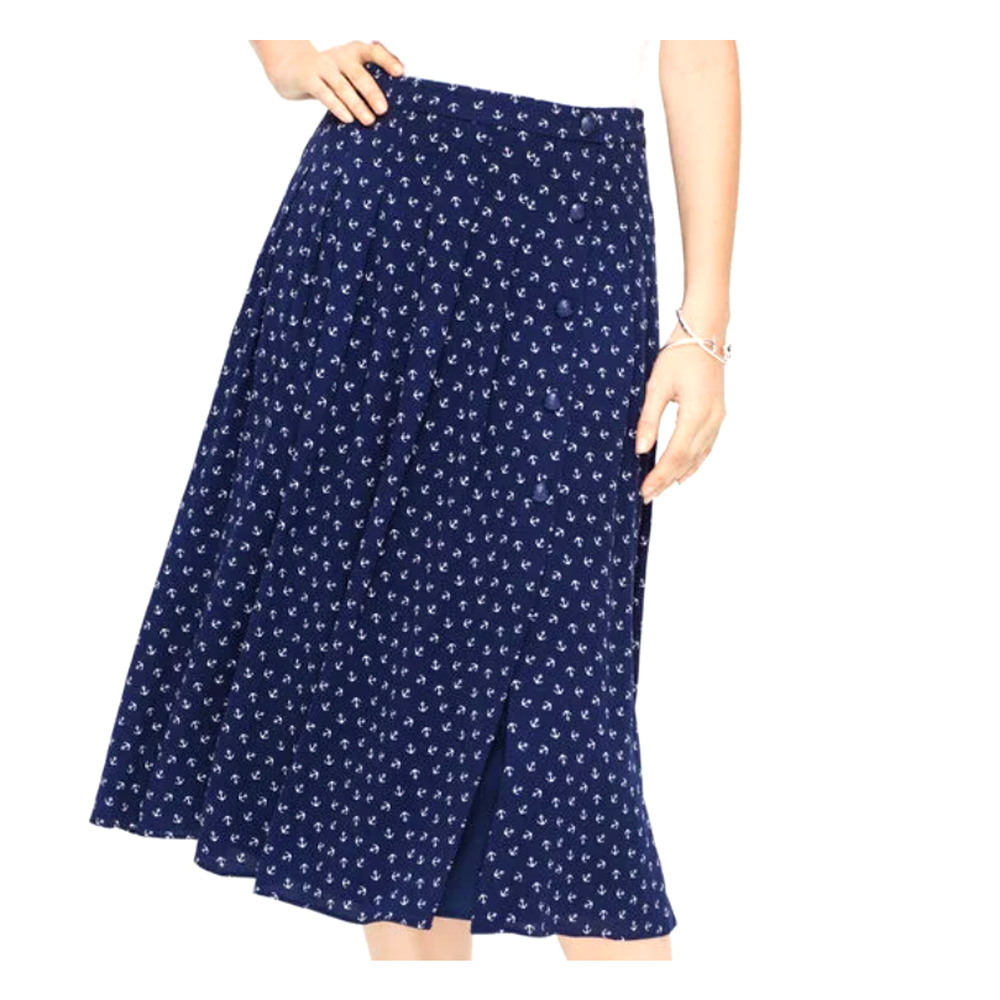 Talbots Women’s Size 14 ANCHOR PRINT PLEATED SKIRT NWOT
